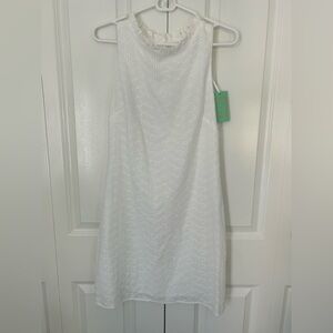 Sail To Sable Women’s Xs White Eyelet Dress Sleeveless NWT Orig $138